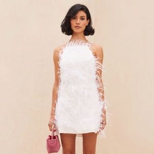 Cult Gaia | Shannon Dress | Cream | Feather | Large